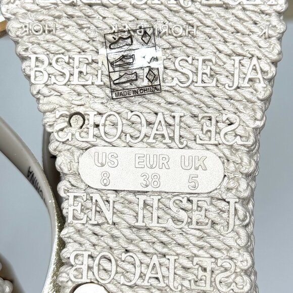 Ilse Jacobsen Cheerful Flip-Flops Glitter in Atmosphere Gray Size 8 NWT - Picture 3 of 5